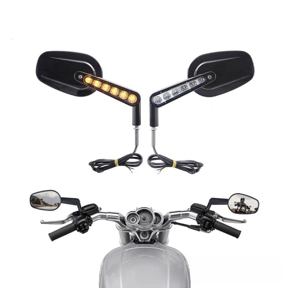 Premium CNC Aluminum Retro Round Motorcycle Mirror - 100% Anti-Shock