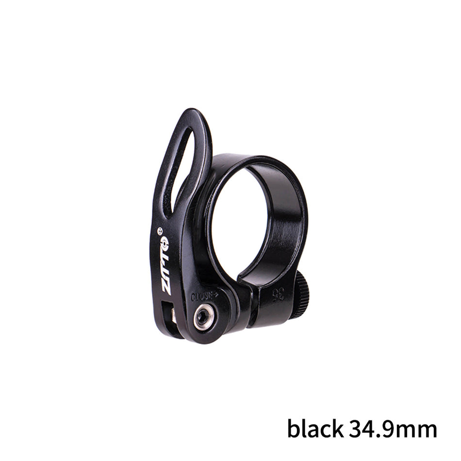 Quick-Release Aluminum Alloy Bicycle Seat Clamp ? Tool-Free Adjustable Seatpost Lock (28.6/31.8/34.9mm) in Black & Red