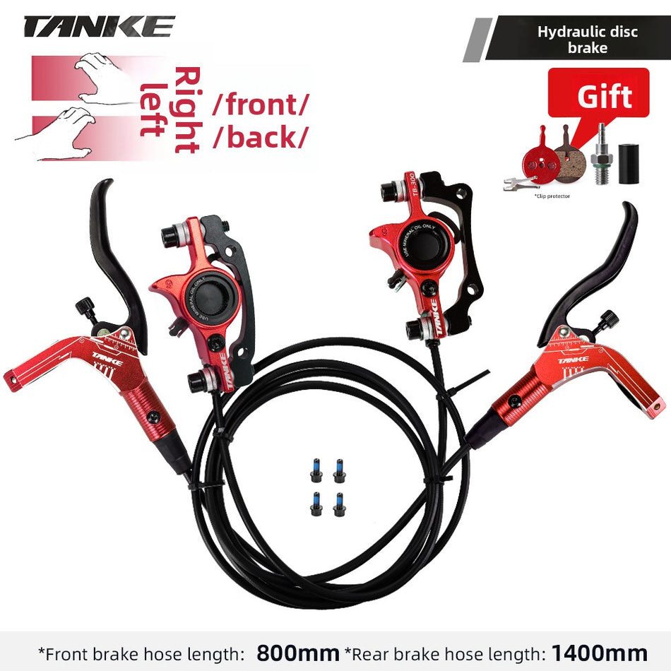 UGNE Aluminum Alloy Hydraulic Disc Brake Caliper Set | High-Performance Mountain & Road Bike Brake Kit | Universal Fit (Black, Red, Blue, Purple)