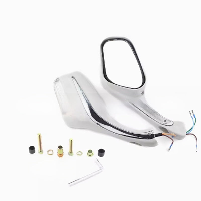 UGNE Universal LED Motorcycle Mirror 360 Adjustable Anti-Vibration Aluminum Mirror