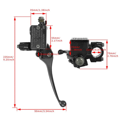 SVPYIDA Front Brake Master Cylinder & Clutch Lever – Hydraulic Brake Pump for Dirt Bike, ATV, Scooter, Go Kart