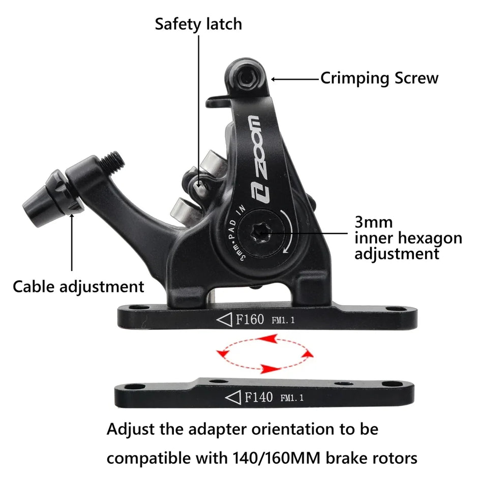 dual piston gravel bike disc brake zoom hb700