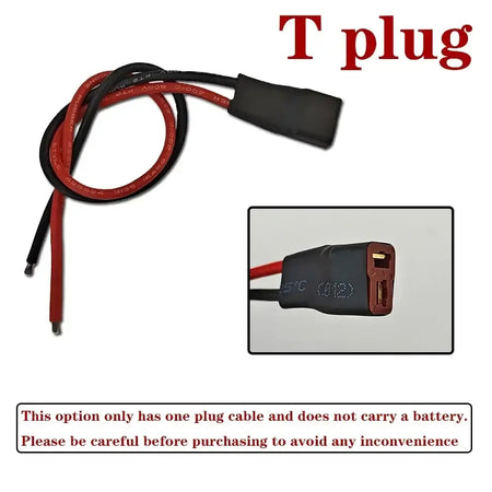 T plug cable connector, single plug option without battery, for electric scooter and accessory wiring.