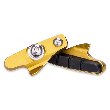 durable bike brake shoes with rubber pads