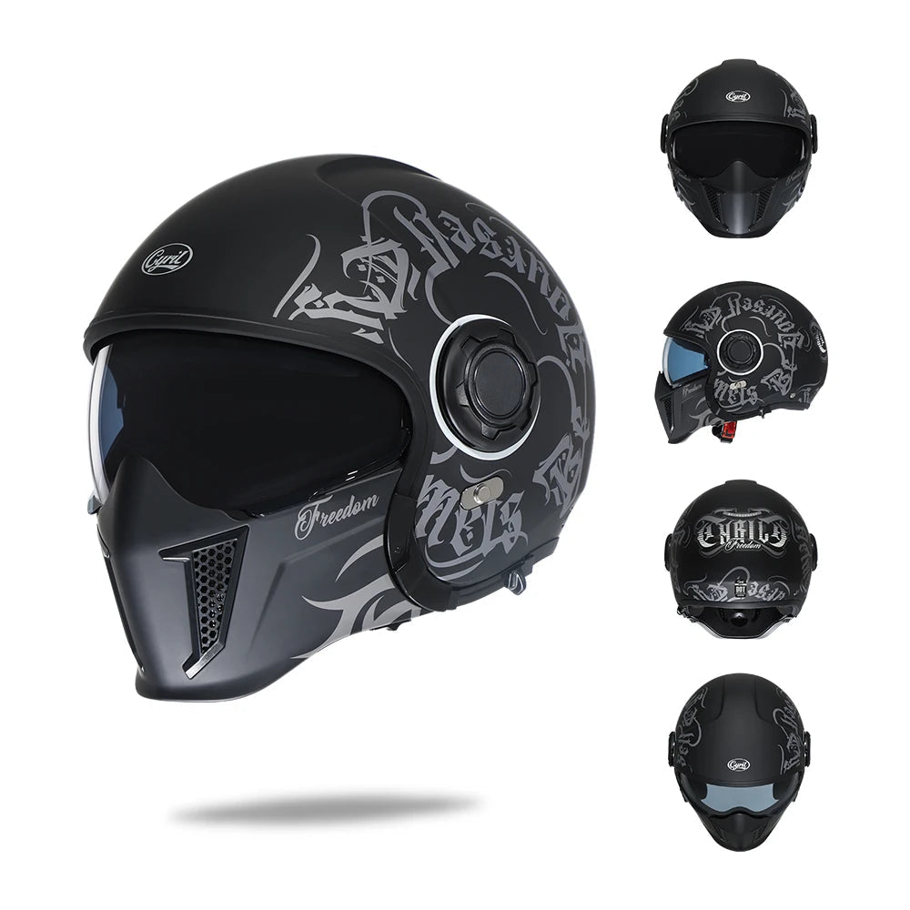 durable construction modular motorcycle helmet