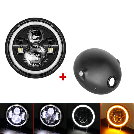 durable round LED bike headlight