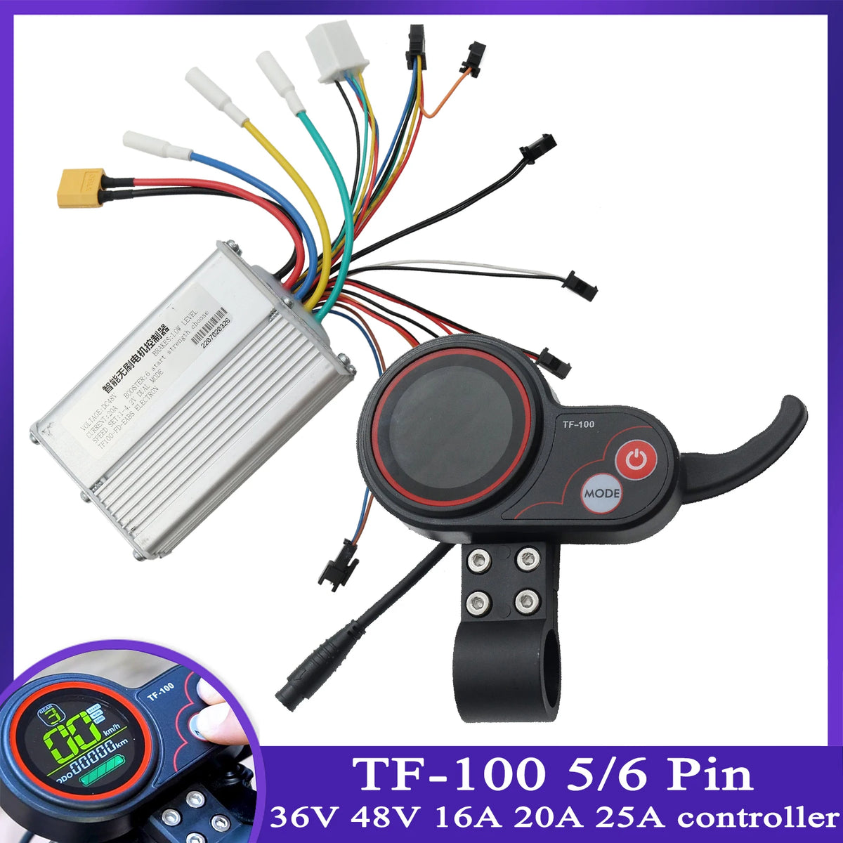   36V 48V Electric Scooter TF-100 Instrument Panel Controller Kit