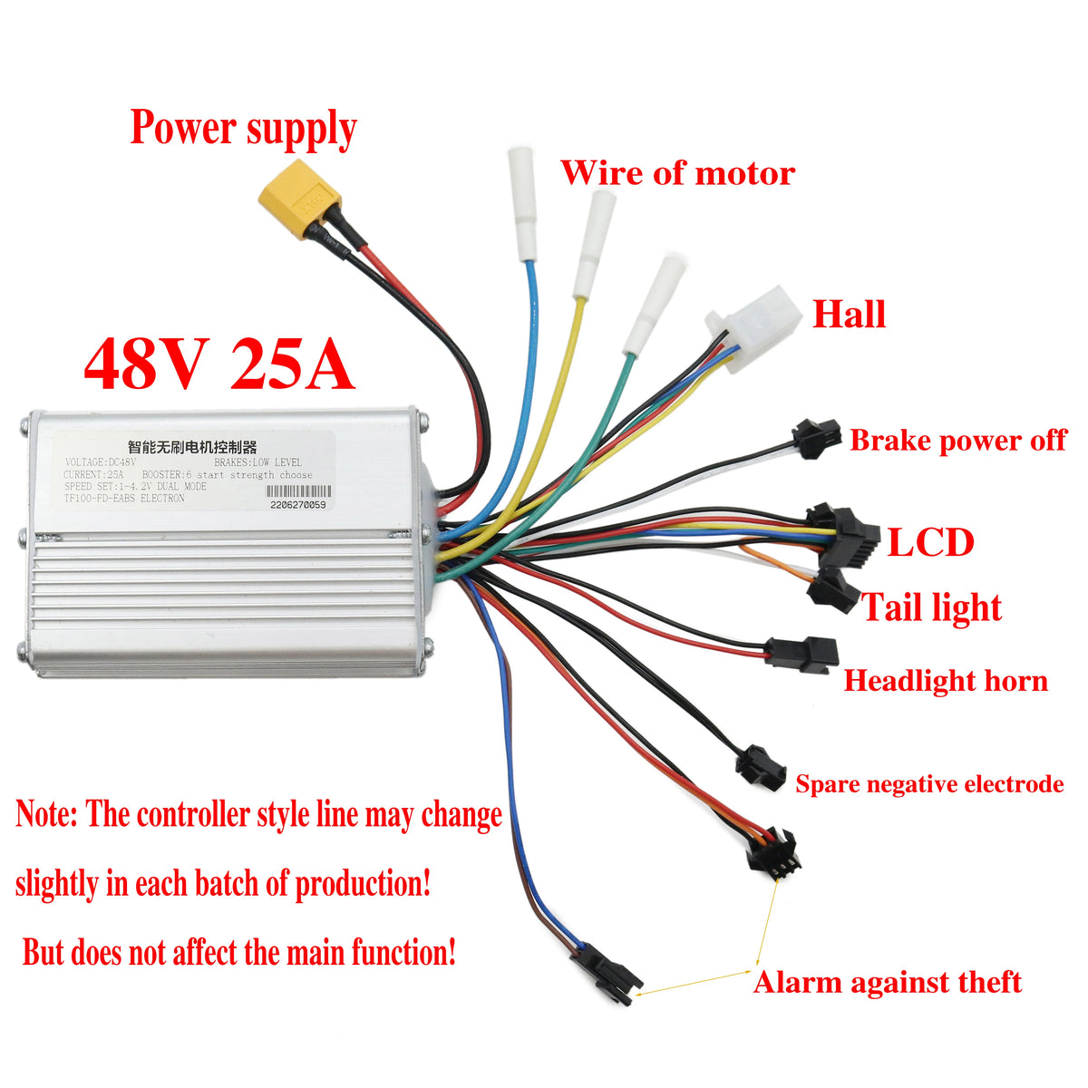   36V 48V Electric Scooter TF-100 Instrument Panel Controller Kit