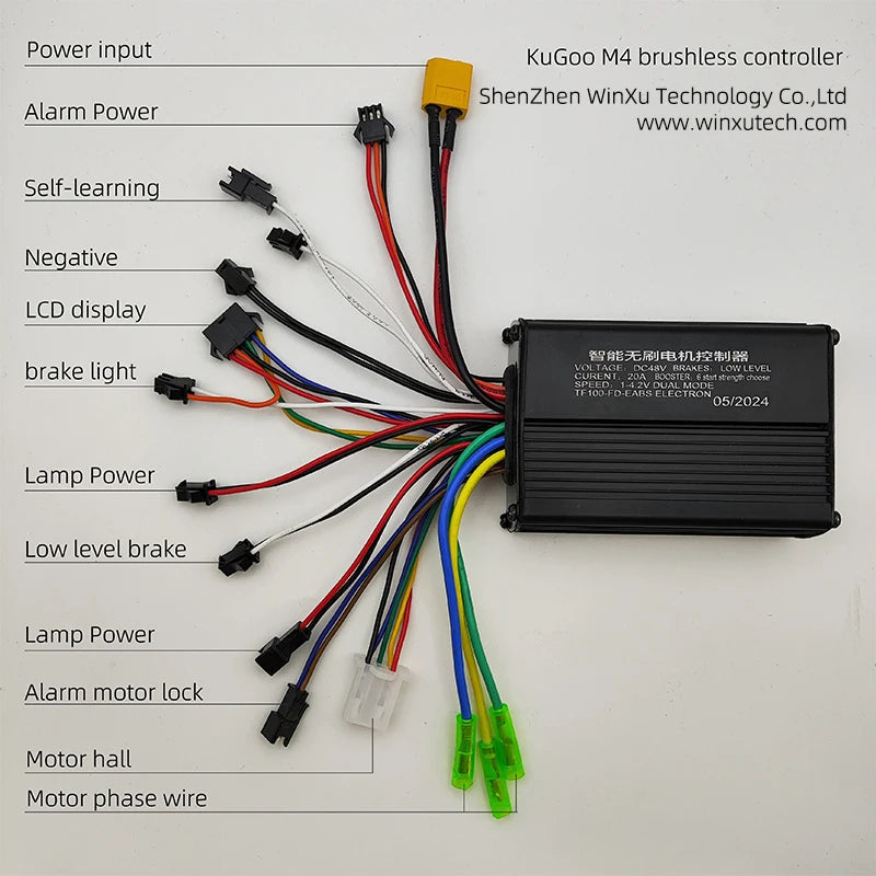   48V 20A 500W Brushless Motor Controller Kit