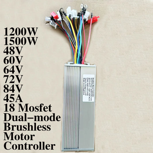  48V/72V 1200-1500W E-Bicycle Brushless Motor Controller
