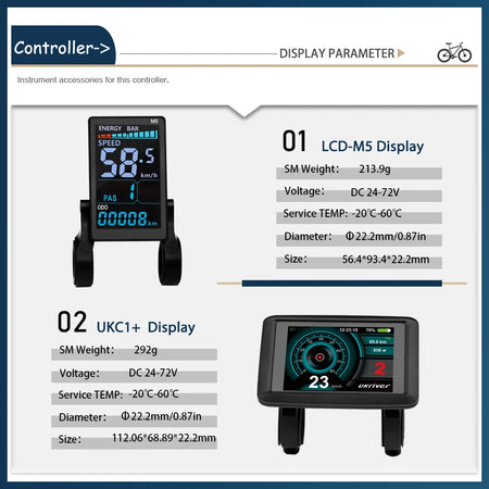   3 Mode Sinewave 45A Ebike Controller with JN Display