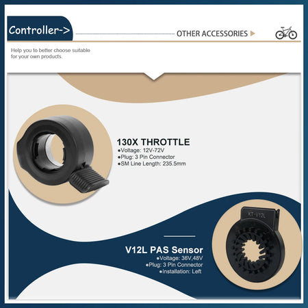   3 Mode Sinewave 45A Ebike Controller with JN Display