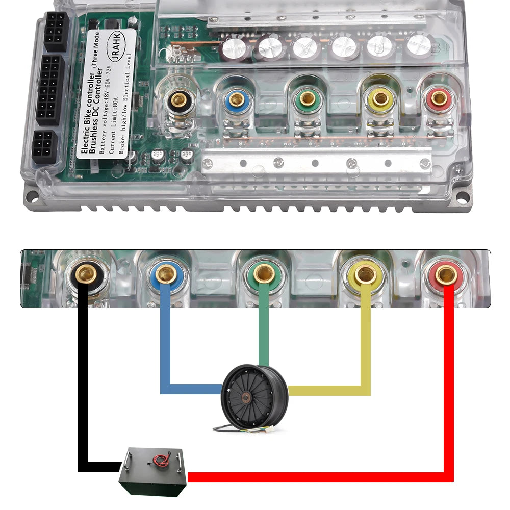   JRAHK BLDC 72V 3000W Electric Motorcycle Controller