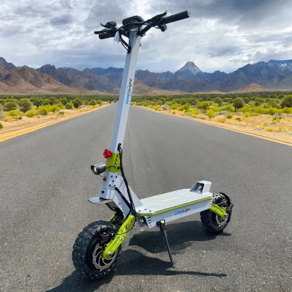   Geofought M9 60V 6000W Dual Motor Off-Road Folding Electric Scooter for Adults – 11" Tubeless Tires, 30Ah Battery, NFC Display