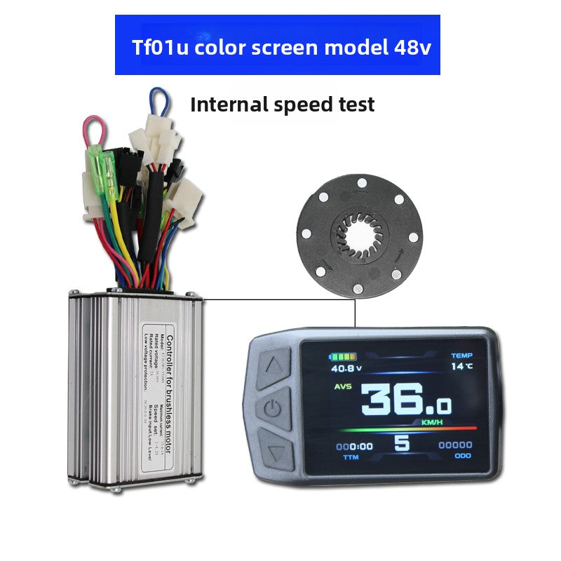 24V 36V 48V Electric Bicycle Speedometer with USB Charger | Fits 250W - 500W Motors | UGNE E-Bike LCD Digital Display Meter