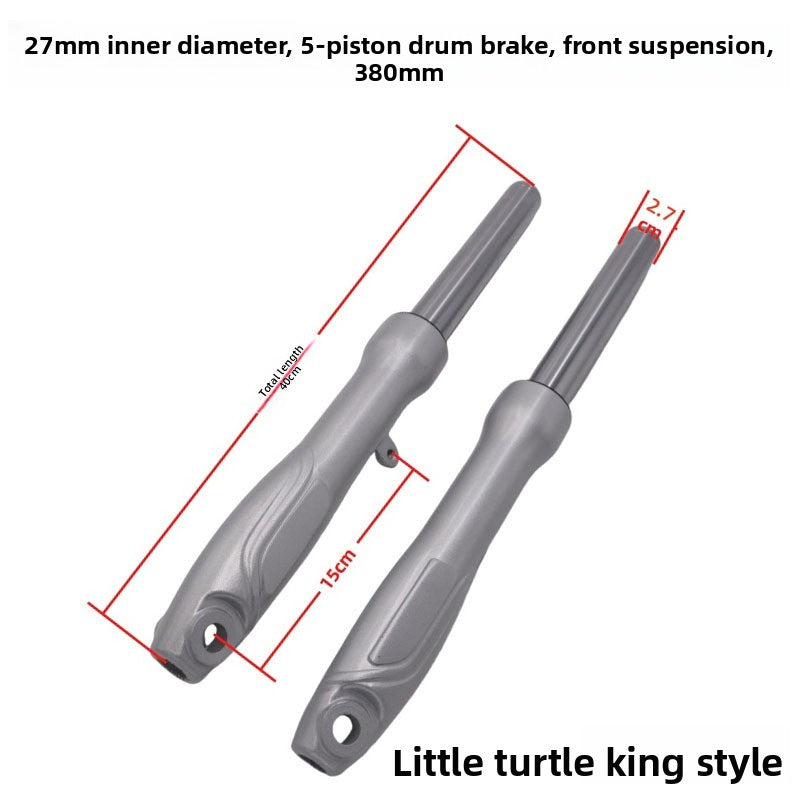 Front Shock Absorber with Disc Brake and Drum Brake Compatibility