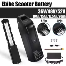 36V 48V 52V Hailong Ebike Battery with Charger Full Capacity 10Ah 15Ah 20Ah Powerful 18650 Lithium Battery