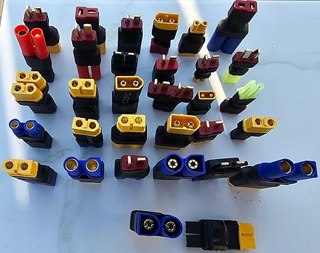 Battery Connectors, Adapter XT30 etc, Female to Male, Mix of 32 Types