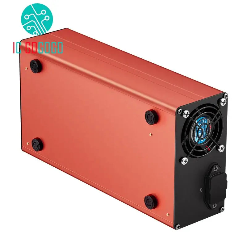 Adjustable High-Power Smart Charger 36V-84V 3A-30A for Li-ion & LiFePO4 side view with cooling fan