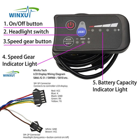 electric bike controller with LCD S810