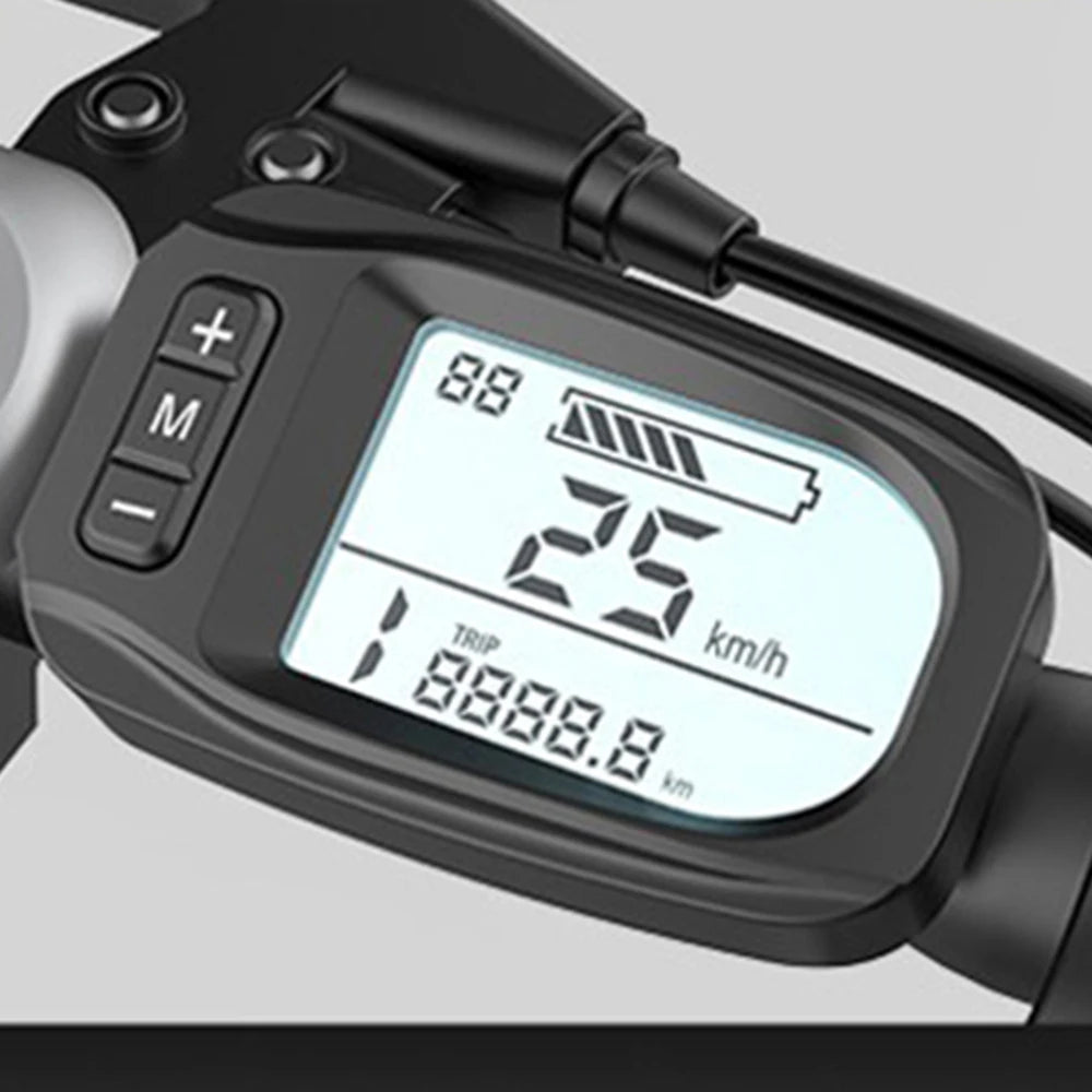 electric scooter dashboard with power switch