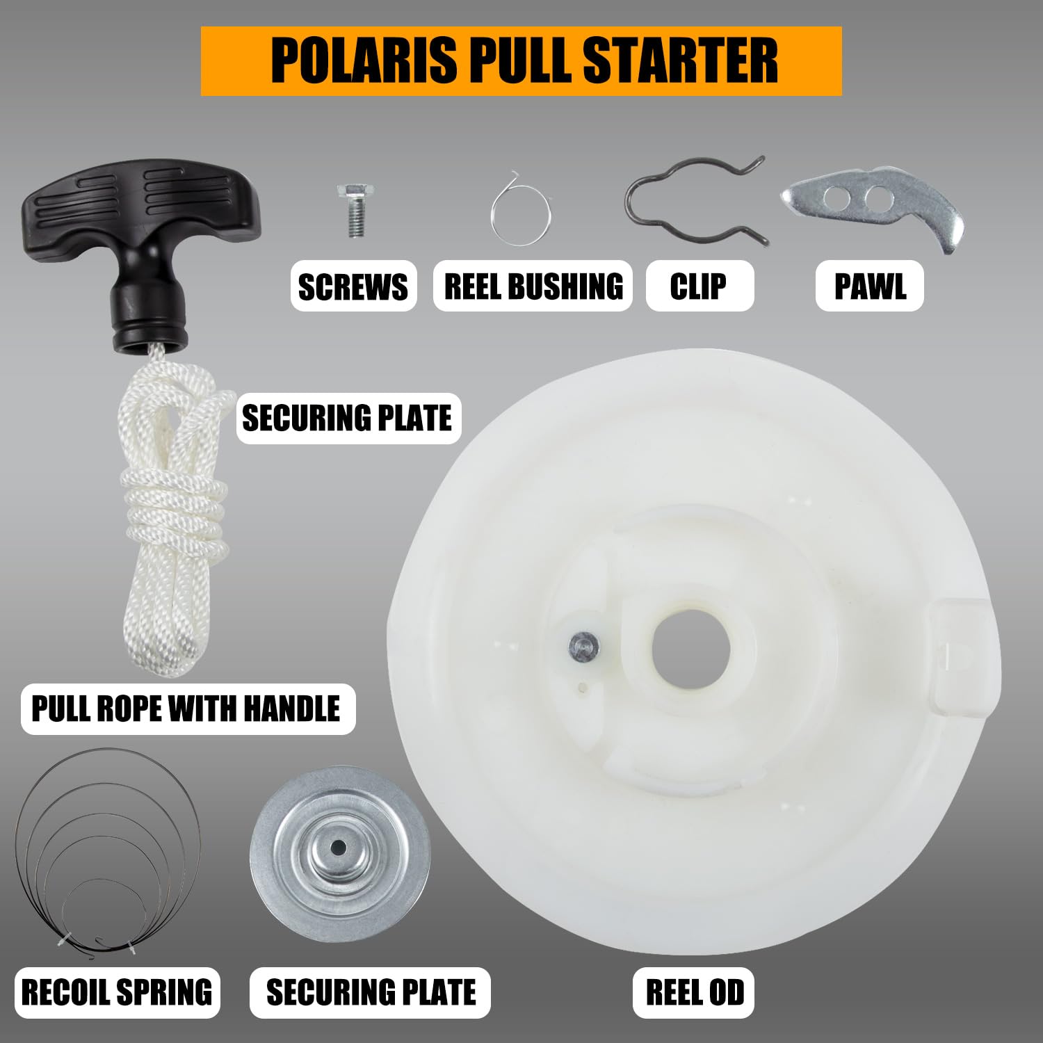   Recoil Pull Starter Assembly Kit for Polaris Sportsman & Ranger Models (OEM 3090085)