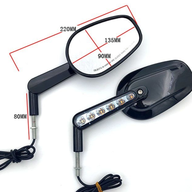 Universal Retro Motorcycle Mirror with Anti Vibration Build
