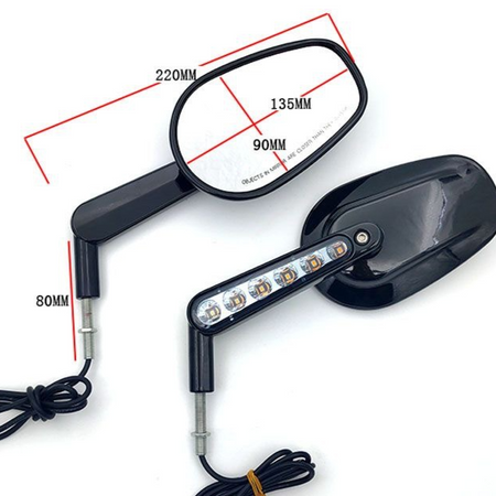 Universal Retro Motorcycle Mirror with Anti Vibration Build