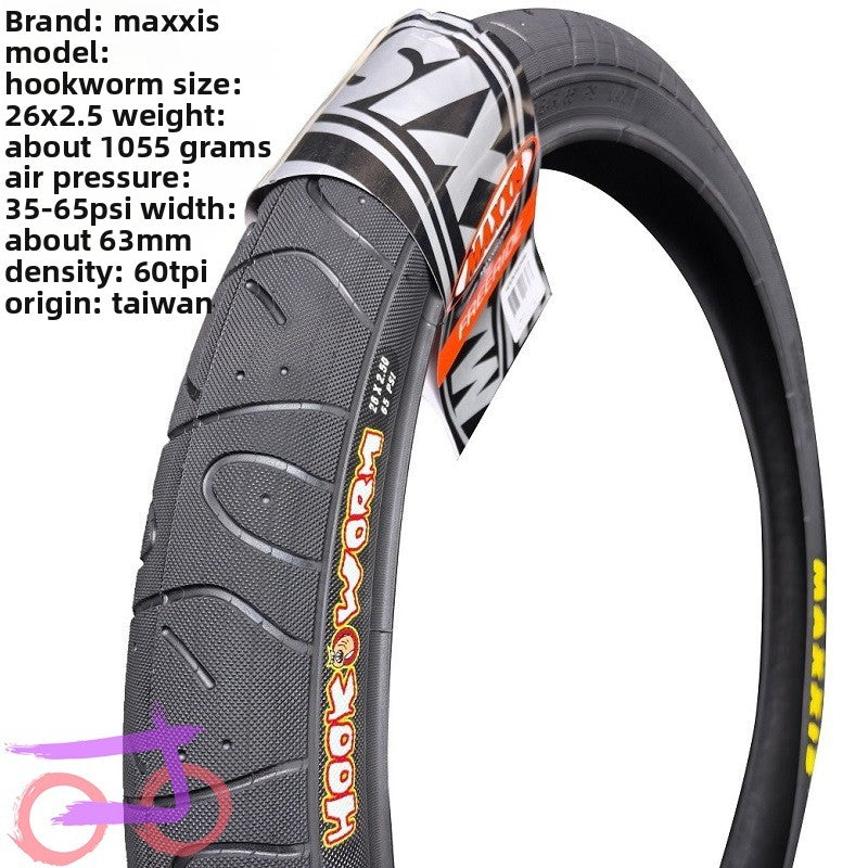 Maxxis Hookworm M121 Urban Bicycle Tire Heavy-Duty Double-Layer Street Bike Tire (20 / 24 / 26 / 27.5 / 29 x 2.5) | 65 PSI Max Load 100kg