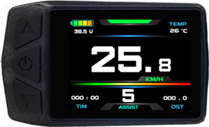 24V 36V 48V Electric Bicycle Speedometer with USB Charger | Fits 250W - 500W Motors | UGNE E-Bike LCD Digital Display Meter