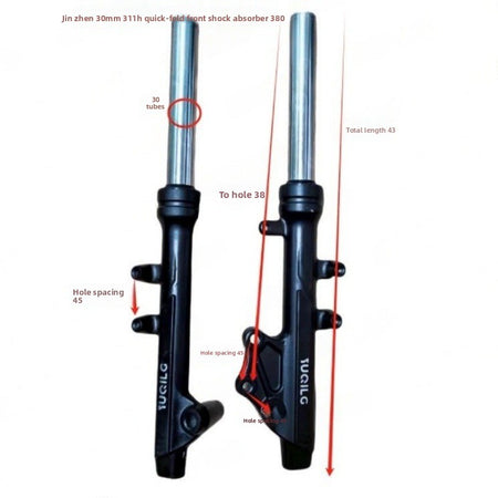Universal Front Shock Absorber Compatible with Disc and Drum Brakes