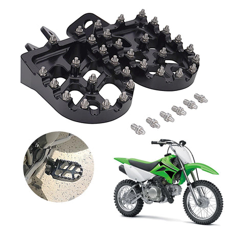   AnXin CNC Dirt Bike Foot Pegs for KX250F, KX450F, KX250, KX450, KLX450R 2006-2024