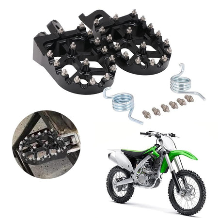   AnXin CNC Dirt Bike Foot Pegs for KX250F, KX450F, KX250, KX450, KLX450R 2006-2024