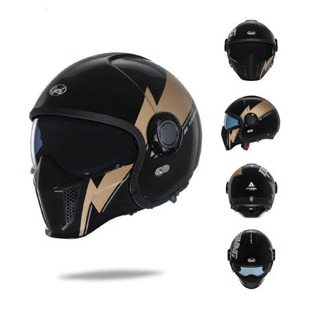 full face helmet with open face option