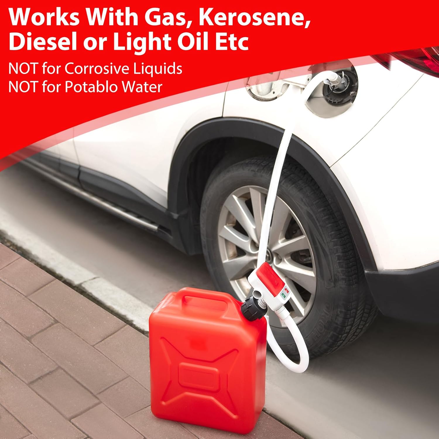   Automatic Fuel Transfer Pump with Auto-Stop and 51'' Extra Long Hose