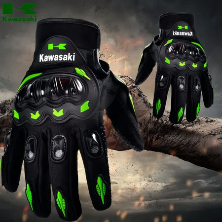   Kawasaki Full Finger Motorcycle Gloves