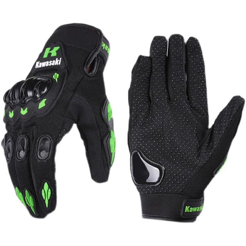   Kawasaki Full Finger Motorcycle Gloves