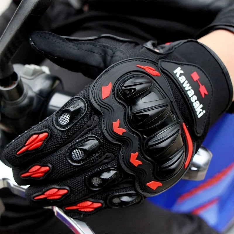   Kawasaki Full Finger Motorcycle Gloves