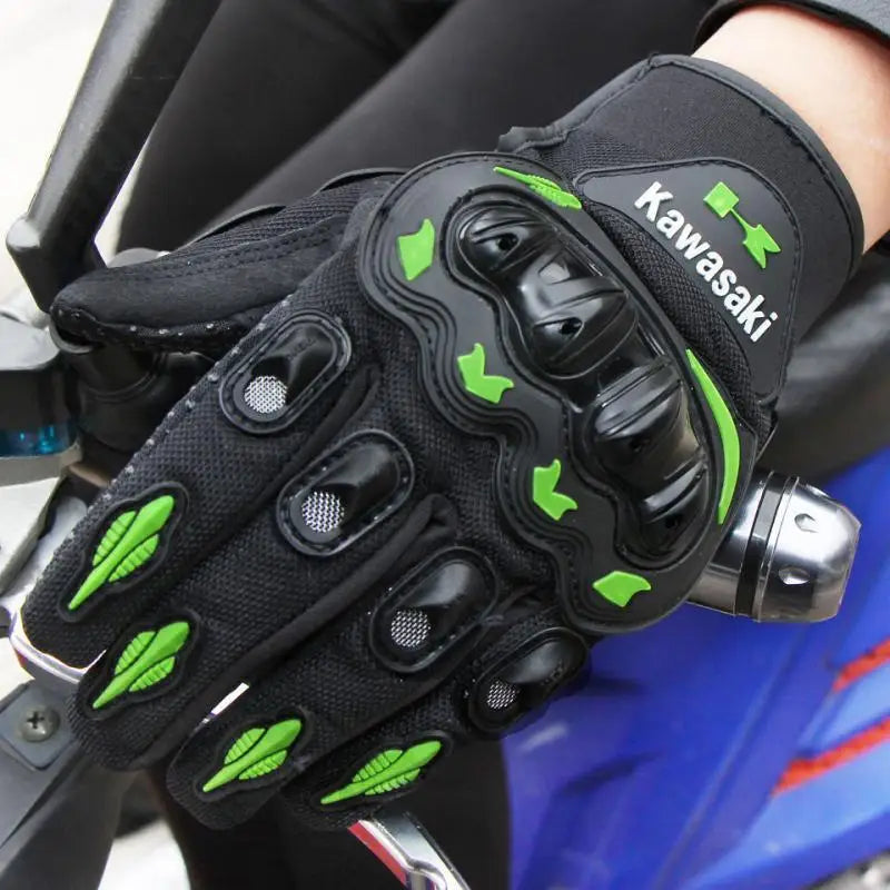   Kawasaki Full Finger Motorcycle Gloves