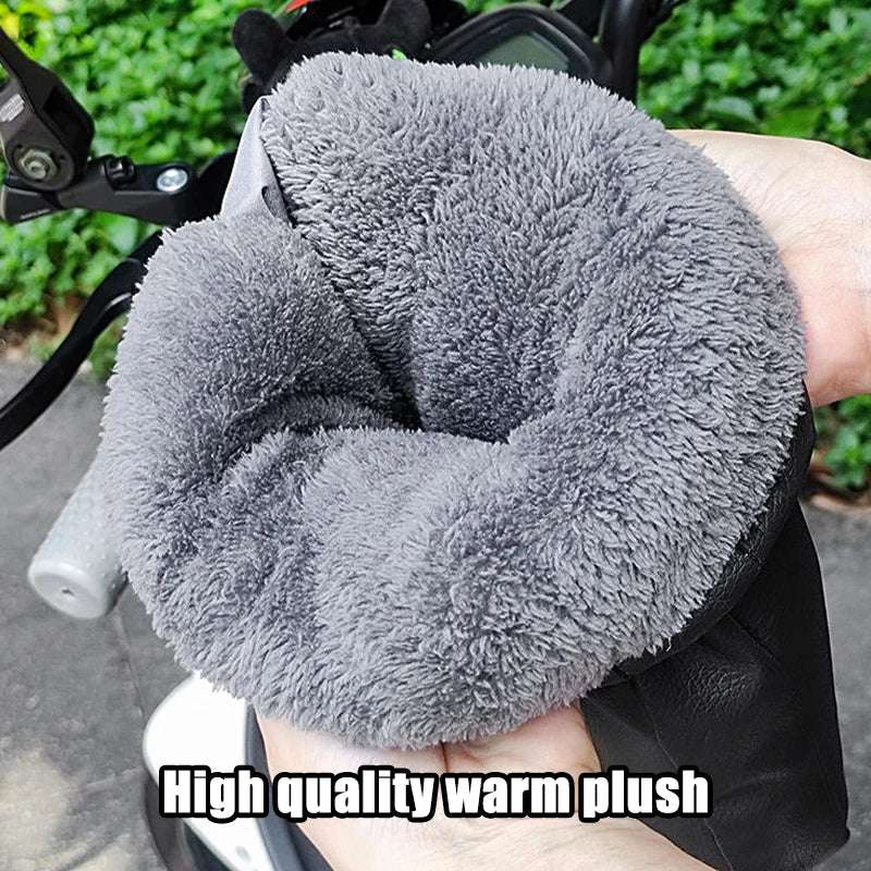   Motorcycle Handlebar Muffs - Waterproof Winter Gloves