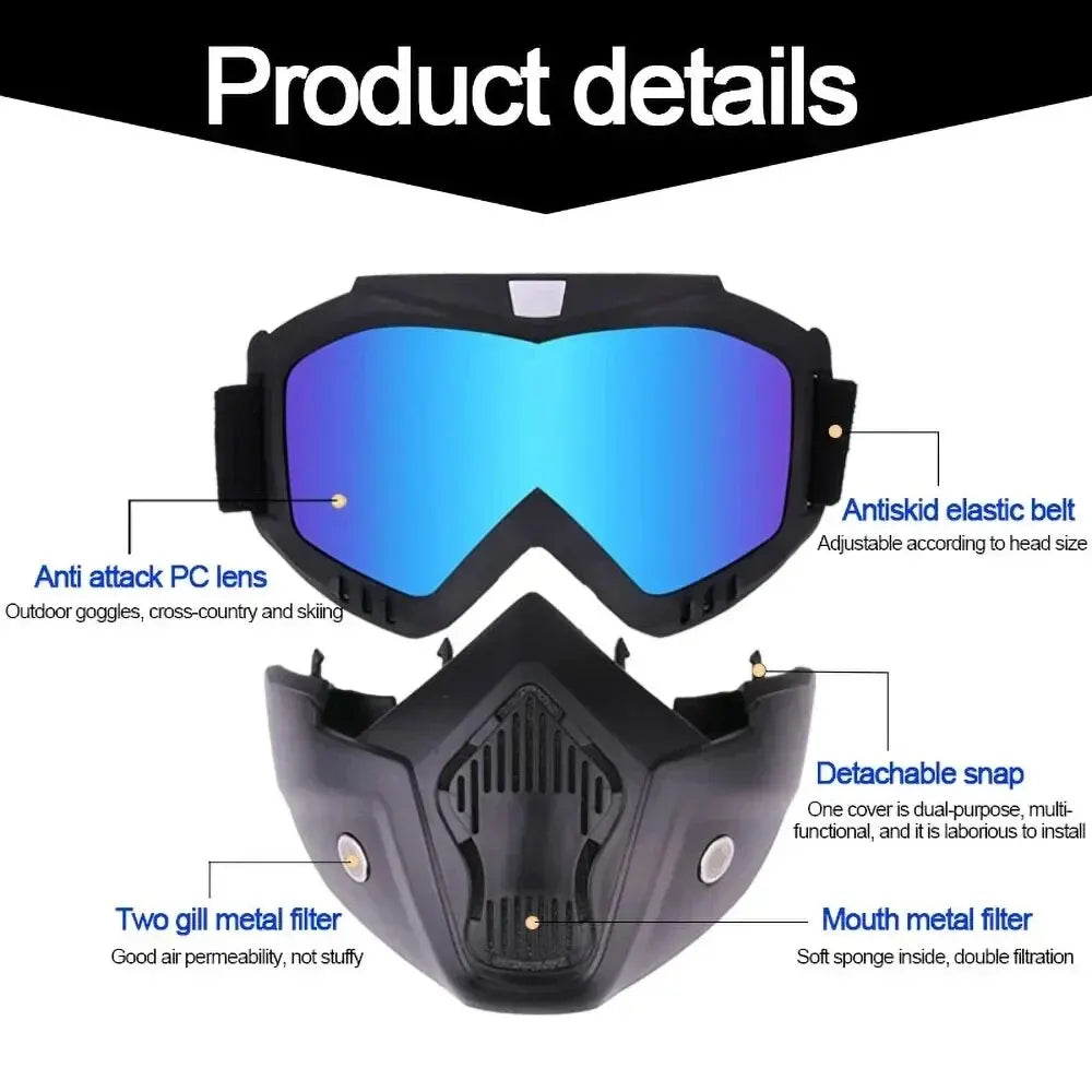   Outdoor Sport Windproof Mask Goggle HD Bicycle Glasses