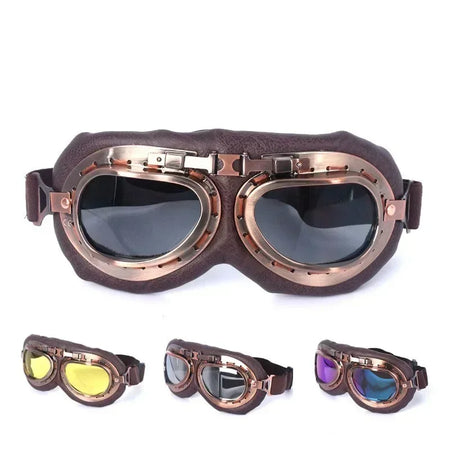   Retro Motorcycle Goggles - Vintage Moto Classic Goggles