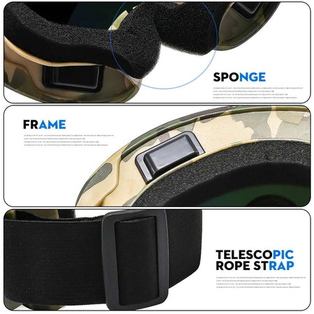   Large Frame Ski Goggles with Colorful Lens