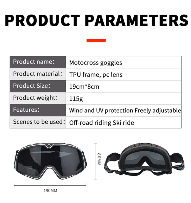   Motorcycle Dust Goggles