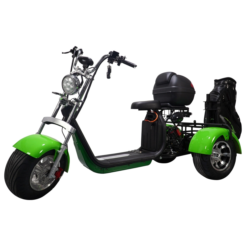 HT5 2000W Electric Trike Scooter – Dual Seat with 60V 20Ah Removable Lithium Battery