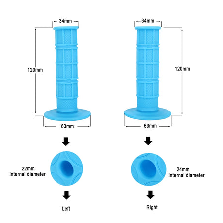   Full Waffle Grips Handlebar Rubber Grips