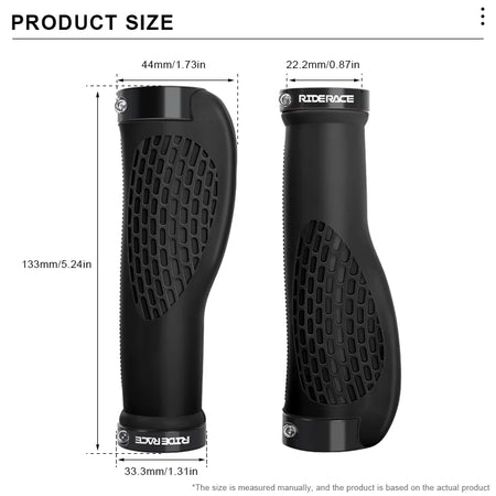   RIDERACE Dual Lock Mountain Bike Handlebar Grips