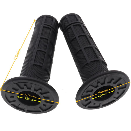   7/8" Rubber Handlebar Grips for ATV and Motorcycles