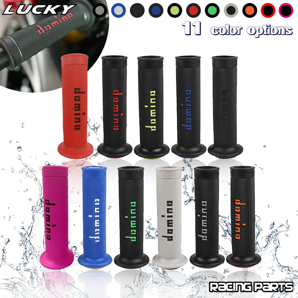   7/8" 22 24mm Motorcycle Grips for KTM YAMAHA - Universal Pit Bike Motocross Rubber GEL Domino Grip in 9 Colors