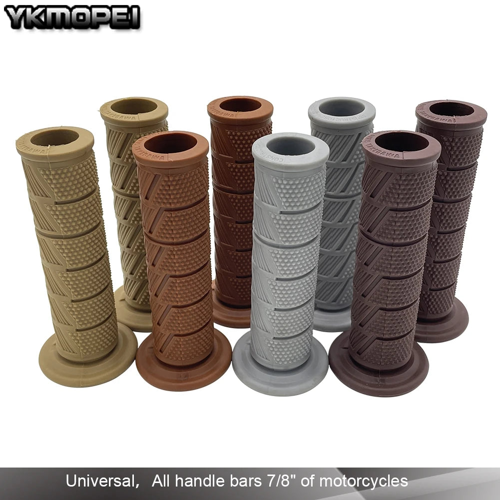   Universal 7/8'' 22mm Motorcycle Handle Bar Grips for Yamaha, Kawasaki, Suzuki, Honda, Cafe Racer, Dirt Bike